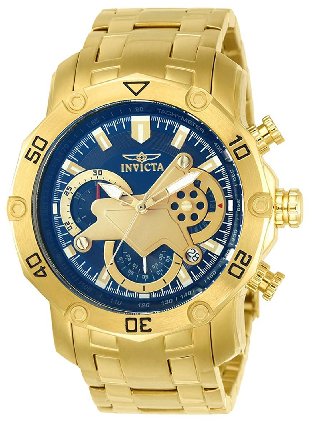 Invicta Pro Diver Herreklokke 22765 Blå/Gulltonet stål Ø50 mm - Invicta