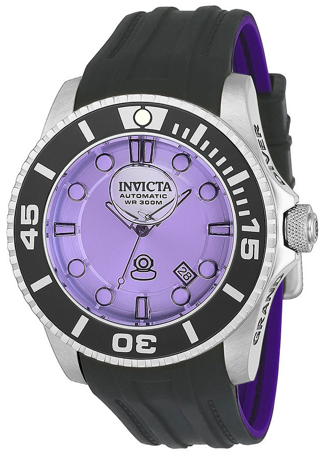 Invicta Pro Diver Herreklokke 22991 Lilla/Gummi Ø47 mm - Invicta