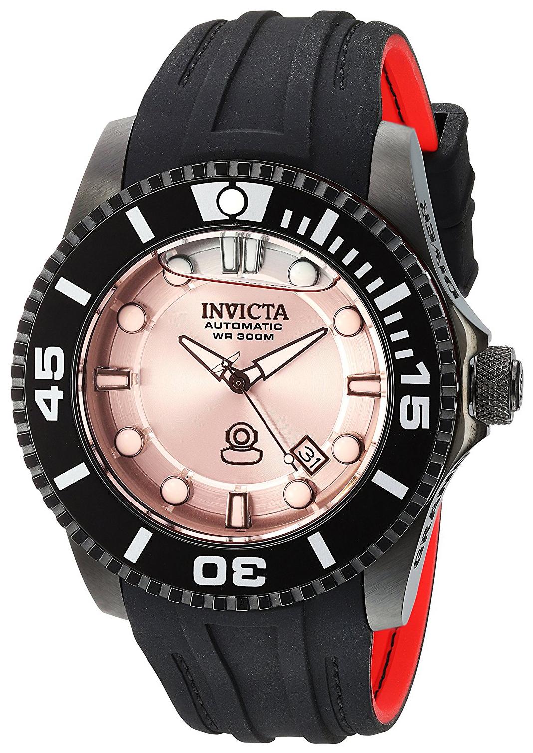 Invicta Pro Diver Herreklokke 22995 Rosa/Gummi Ø47 mm - Invicta