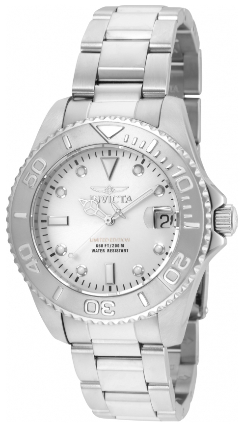 Invicta Pro Diver Dameklokke 24628 Sølvfarget/Stål Ø38 mm - Invicta