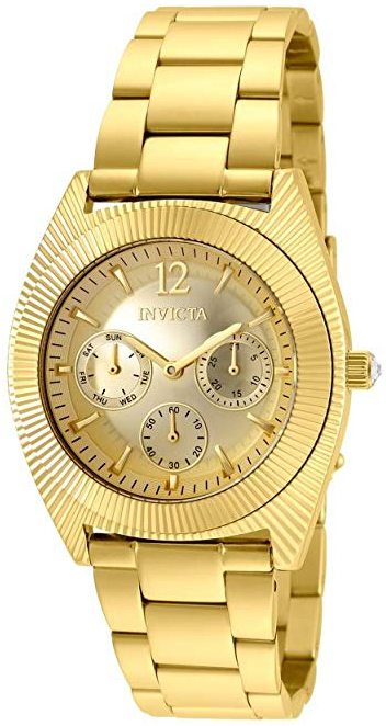 Invicta Angel Dameklokke 25248 Champagnefarget/Gulltonet stål Ø38.5 - Invicta