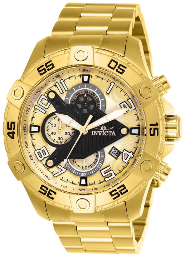 Invicta 99999 Herreklokke 26098 Gulltonet/Gulltonet stål Ø48 mm - Invicta