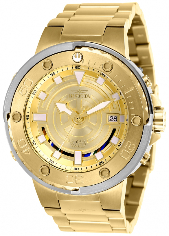 Invicta 99999 Herreklokke 26114 Gulltonet/Gulltonet stål Ø49 mm - Invicta