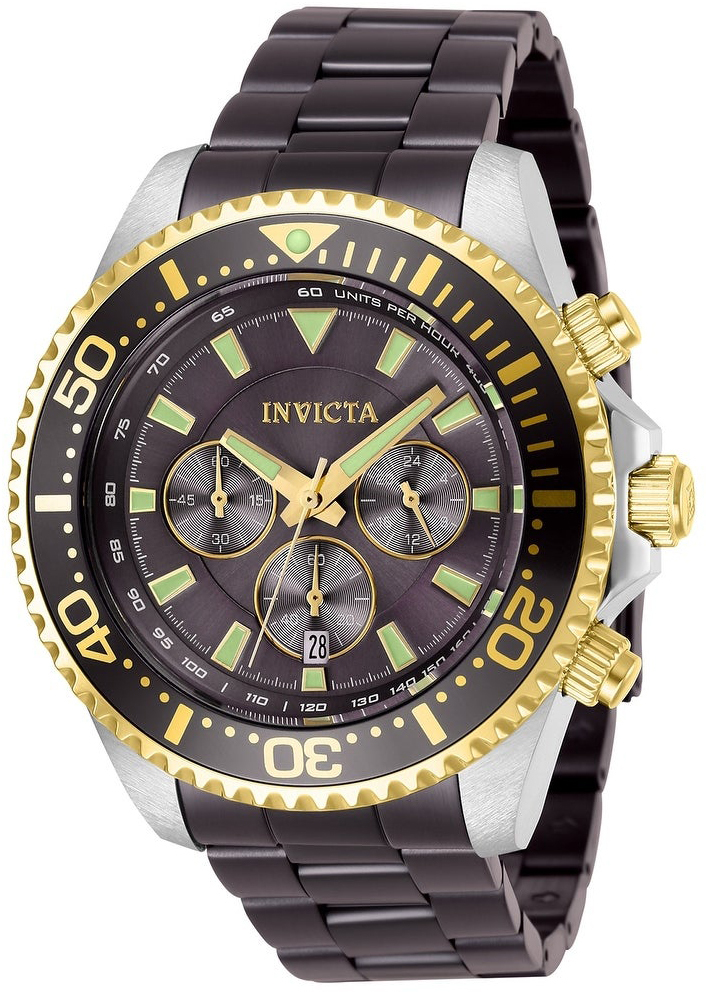 Invicta Pro Diver Herreklokke 27477 Brun/Stål Ø47 mm - Invicta