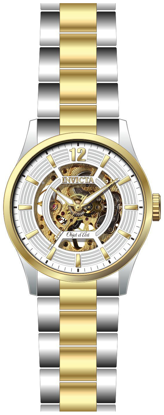 Invicta 99999 Herreklokke 27572 Hvit/Gulltonet stål Ø44 mm - Invicta