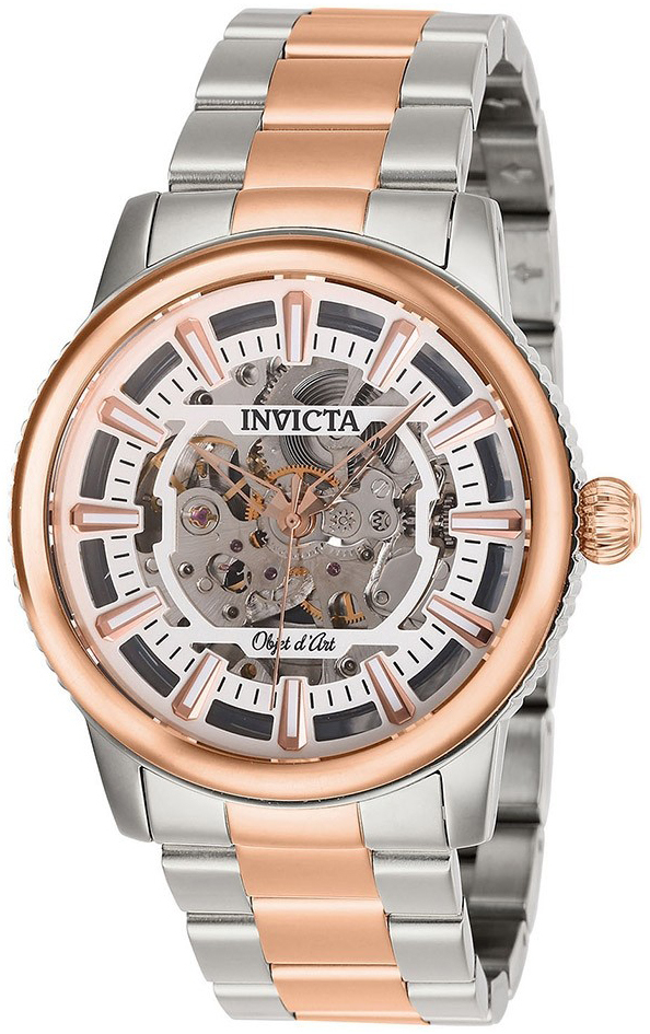 Invicta 99999 Herreklokke 27590 Skjelettkuttet/Rose-gulltonet stål - Invicta