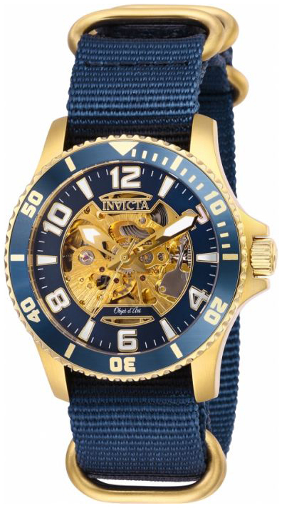 Invicta 99999 Herreklokke 27591 Blå/Tekstil Ø42 mm - Invicta