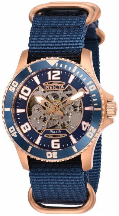 Invicta 99999 Herreklokke 27592 Blå/Tekstil Ø42 mm - Invicta