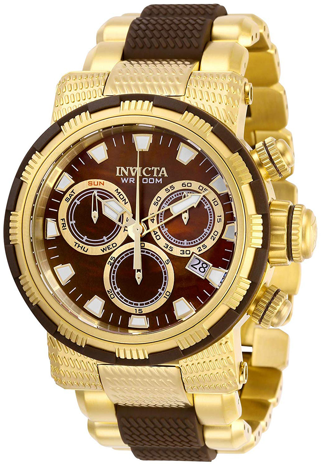 Invicta Specialty Herreklokke 28801 Brun/Gulltonet stål Ø46 mm - Invicta