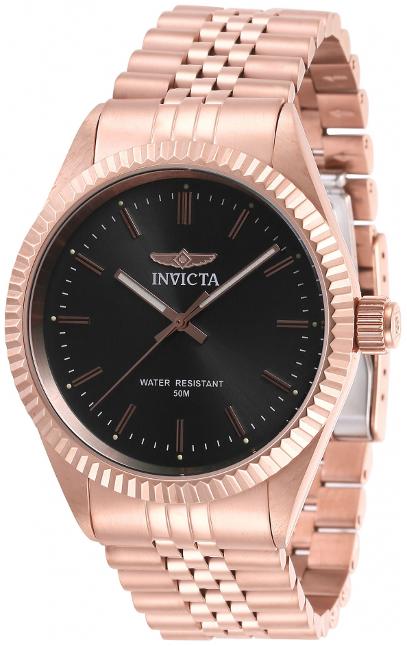 Invicta Specialty Herreklokke 29389 Sort/Rose-gulltonet stål Ø43 mm - Invicta