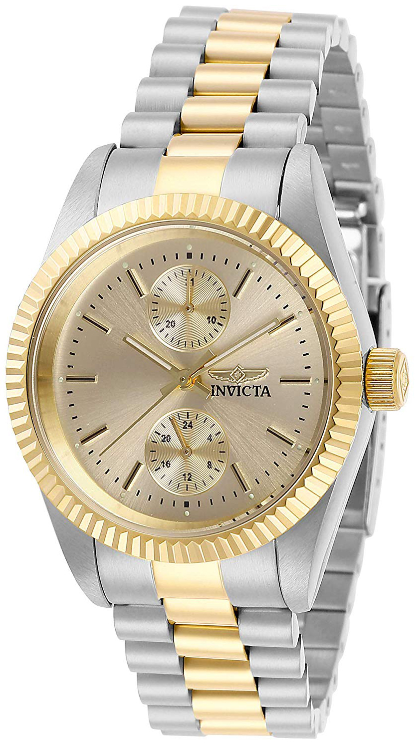 Invicta Specialty Dameklokke 29442 Champagnefarget/Gulltonet stål - Invicta