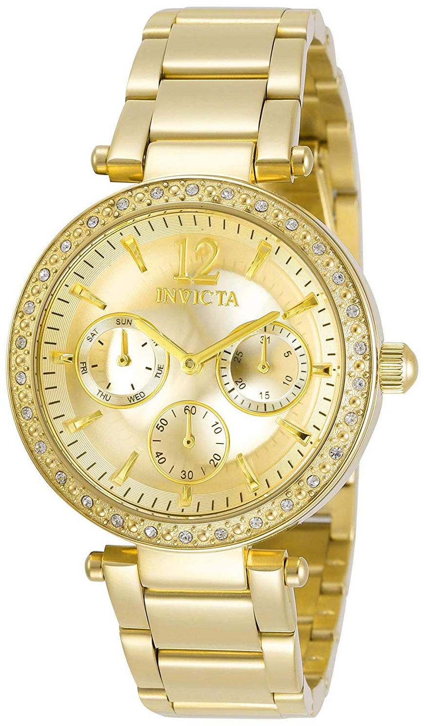 Invicta Angel Dameklokke 29929 Gulltonet/Gulltonet stål Ø36 mm - Invicta