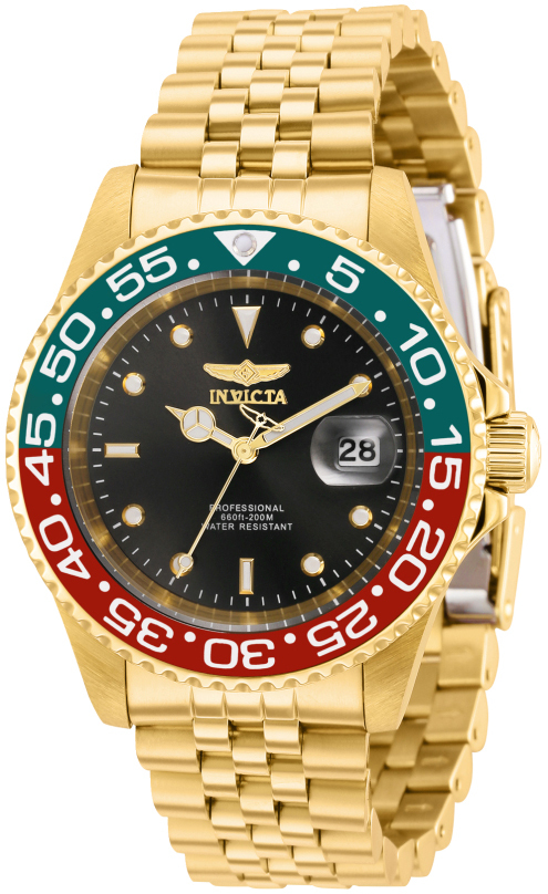 Invicta Herreklokke 36041 Pro Diver Sort/Gulltonet stål Ø40 mm