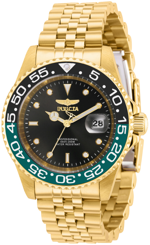Invicta Herreklokke 36043 Pro Diver Sort/Gulltonet stål Ø40 mm