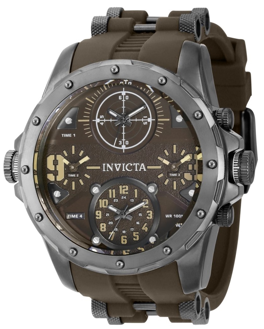 Invicta Herreklokke 39357 Coalition Forces Brun/Gummi Ø50 mm