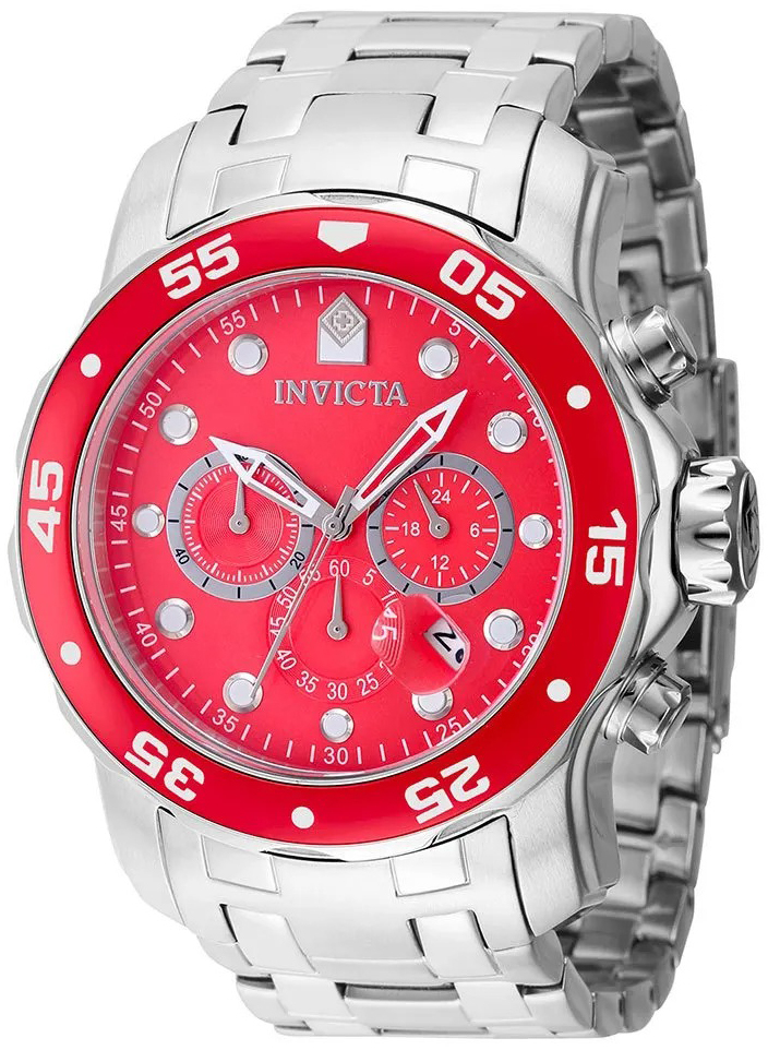 Invicta Herreklokke 40192 Pro Diver Rød/Stål Ø48 mm