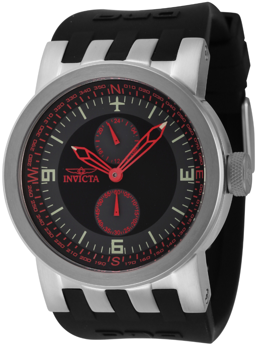 Invicta Herreklokke 44224 Dna Sort/Gummi Ø46 mm