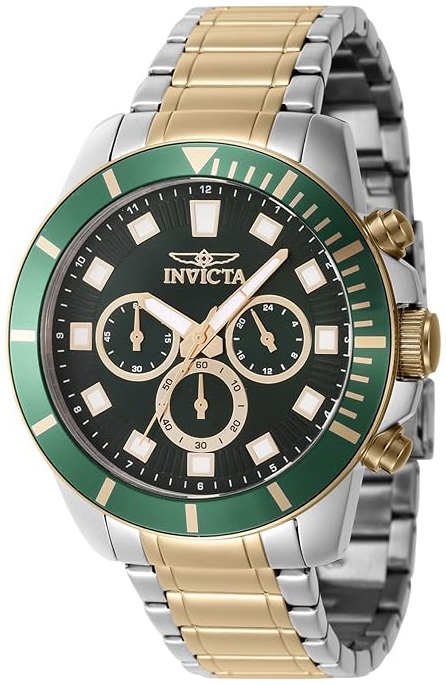 Invicta Herreklokke 46048 Pro Diver Sort/Gulltonet stål Ø45 mm