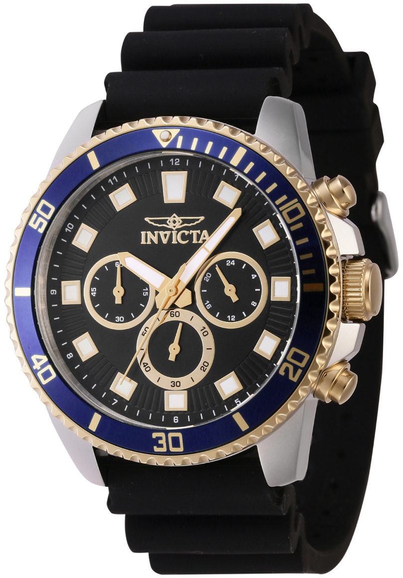 Invicta Herreklokke 46121 Pro Diver Sort/Gummi Ø45 mm