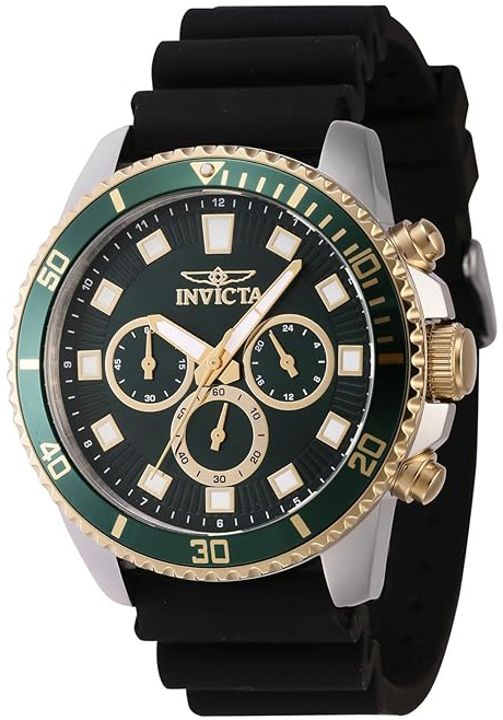 Invicta Herreklokke 46127 Pro Diver Grønn/Gummi Ø45 mm