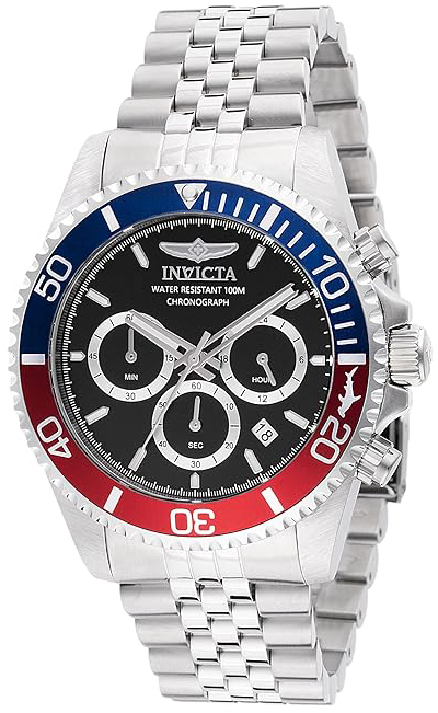 Invicta Herreklokke 48117 Pro Diver Sort/Stål Ø43 mm