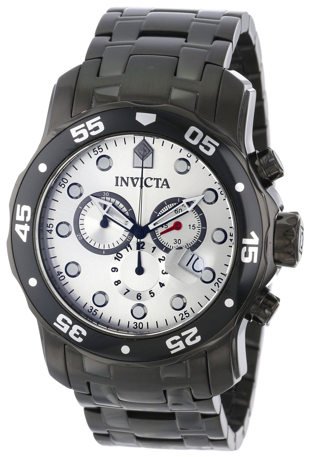 Invicta Pro Diver Herreklokke 80075 Sølvfarget/Stål Ø48 mm - Invicta