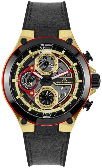 Jacques Lemans Herreklokke 1-2150C Manchester Grå/Gummi Ø44 mm
