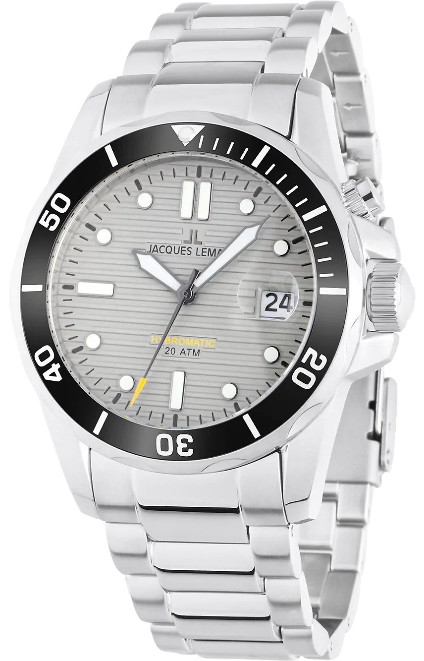 Jacques Lemans Herreklokke 1-2170H Hybromatic Grå/Stål Ø41 mm
