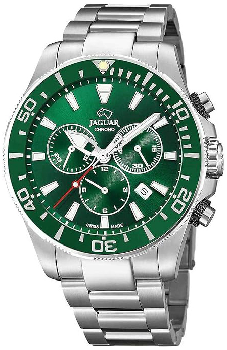 Jaguar Herreklokke J861/4 Executive Grønn/Stål Ø43.5 mm
