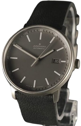 Junghans Herreklokke 27/2001.00 Titan Grå/Lær Ø40 mm