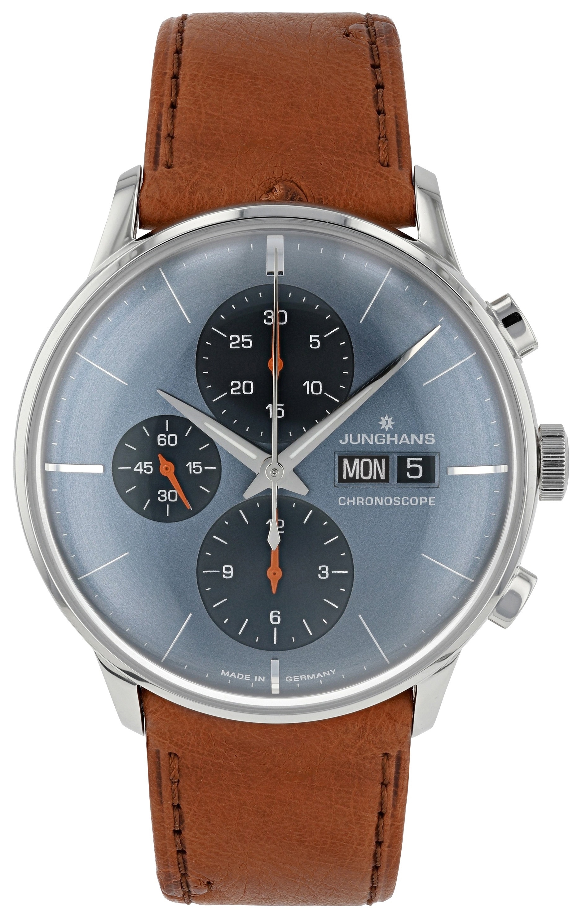 Junghans Herreklokke 27/4224.02 Meister Blå/Lær Ø40.7 mm