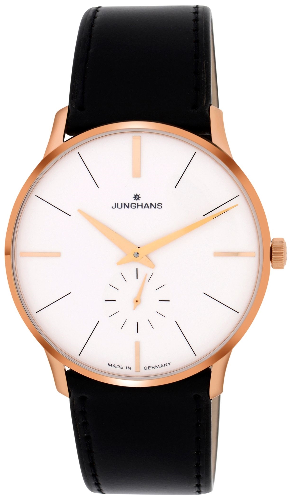Junghans Herreklokke 27/5002.02 Meister Hvit/Lær Ø37.7 mm