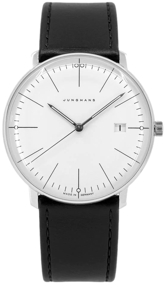 Junghans 41/4817.02 Max Bill Sølvfarget/Lær Ø38 mm
