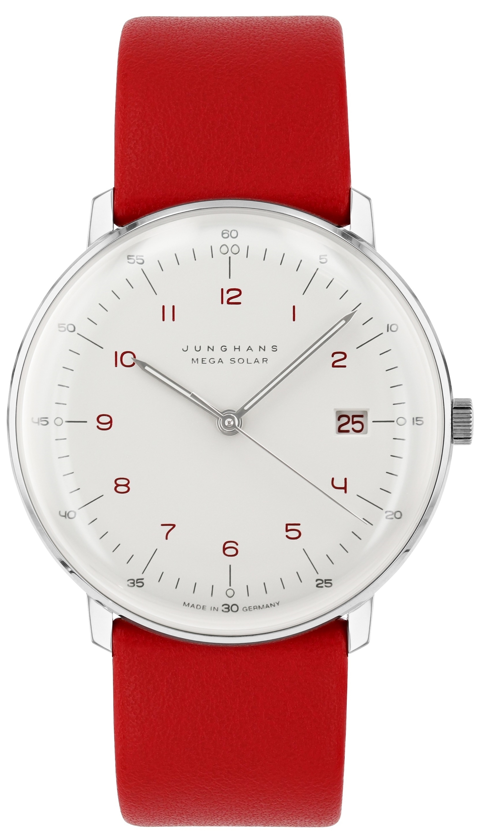 Junghans 59/4325.02 Max Bill Hvit/Lær Ø38 mm