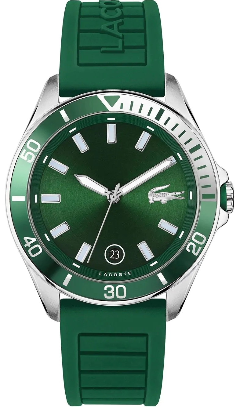 Lacoste Herreklokke 2011263 Tiebraker Grønn/Gummi Ø43 mm