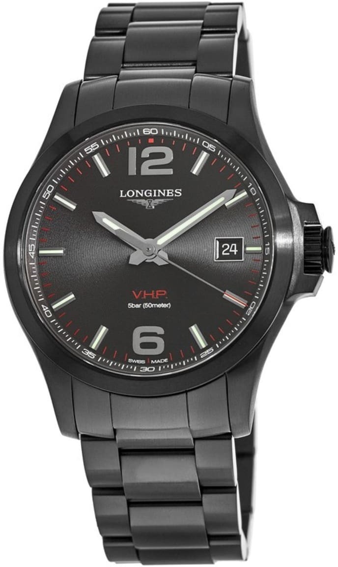 Longines Conquest V.H.P. Herreklokke L3.726.2.56.6 Sort/Stål Ø43 mm - Longines