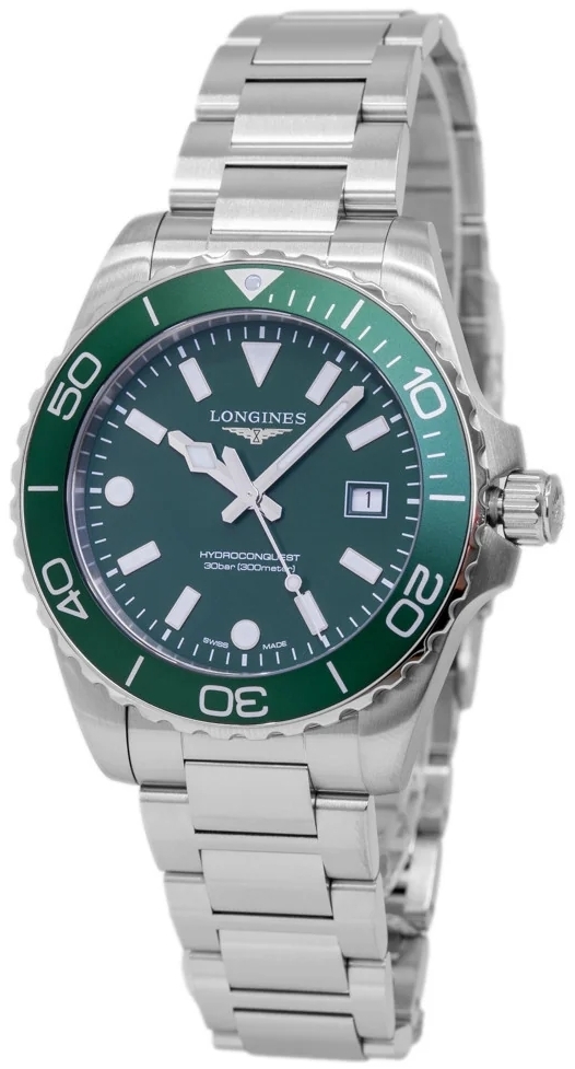 Longines Herreklokke L3.769.4.06.6 Hydroconquest Grønn/Stål Ø42 mm