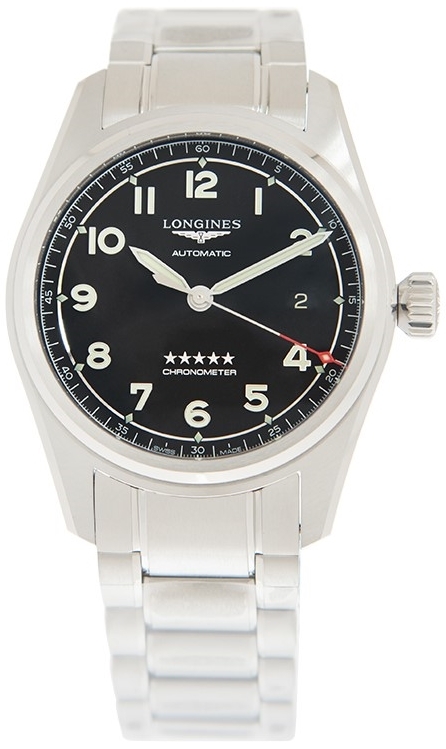 Longines Herreklokke L3.810.4.53.6 Spirit Sort/Stål Ø40 mm
