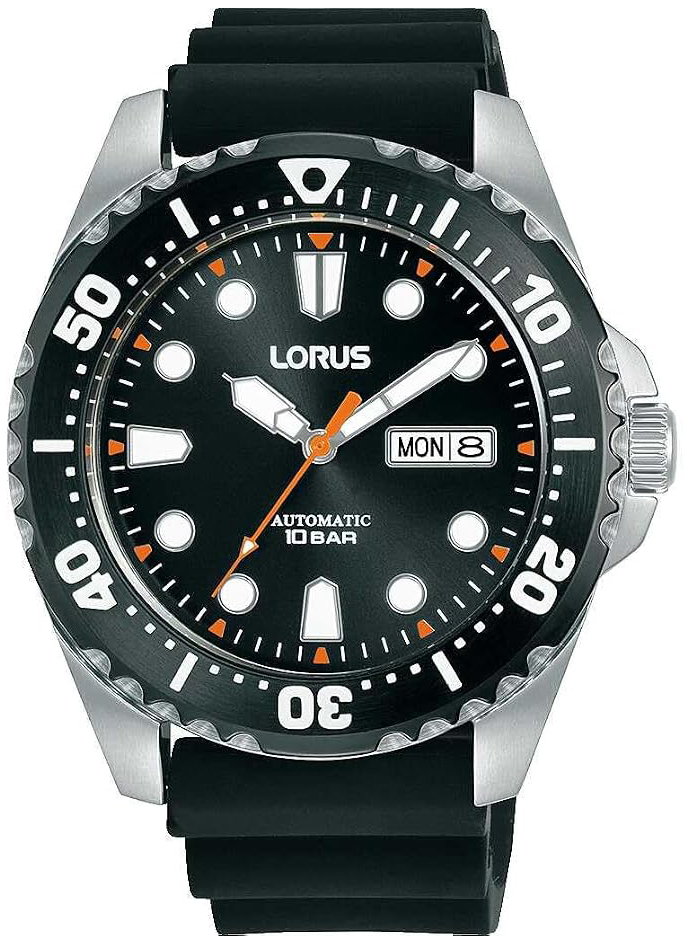 Lorus Herreklokke RL481BX9 Sports Sort/Gummi Ø44 mm