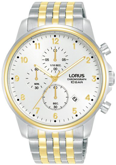 Lorus Herreklokke RM338JX9 Dress Hvit/Gulltonet stål Ø43 mm