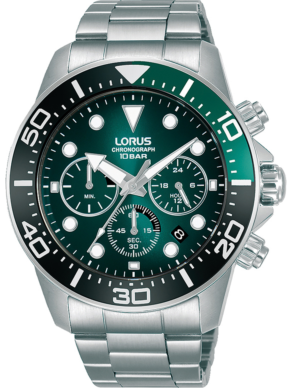Lorus Herreklokke RT341JX9 Sports Grønn/Stål Ø43 mm