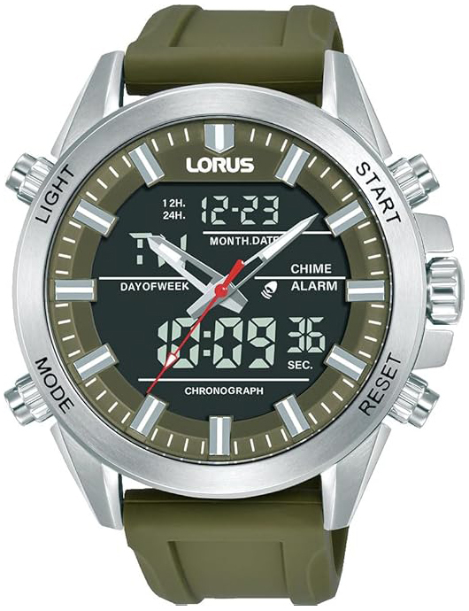Lorus Herreklokke RW669AX9 Sport Grå/Gummi Ø45 mm