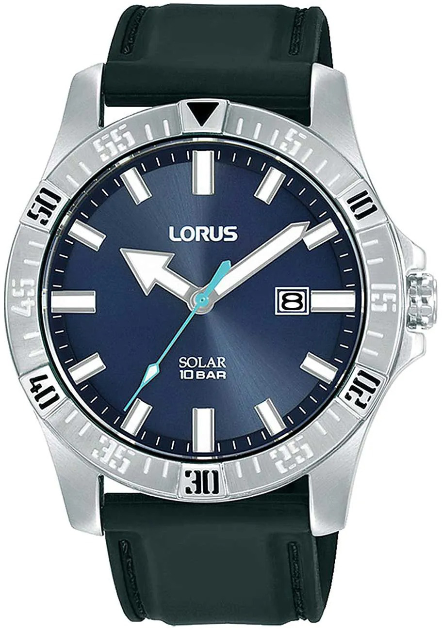 Lorus Herreklokke RX383AX9 Solar Blå/Gummi Ø42 mm