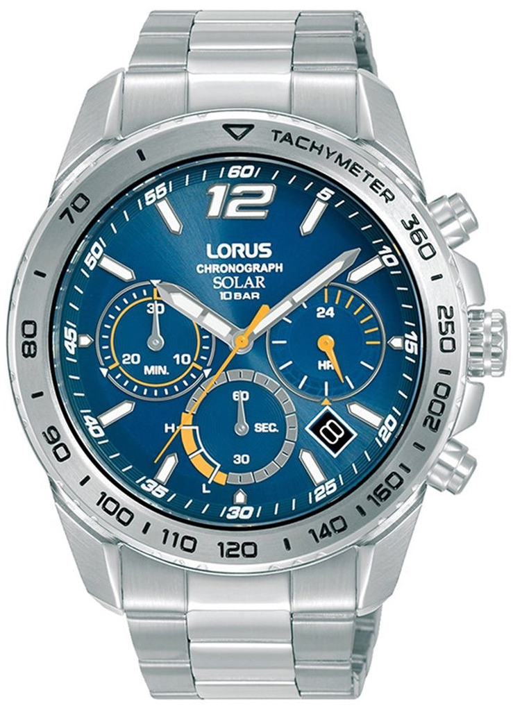 Lorus Herreklokke RZ511AX9 Solar Blå/Stål Ø44 mm