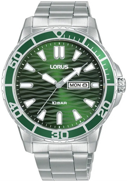 Lorus Herreklokke RH359AX9 Classic Grønn/Stål Ø42 mm