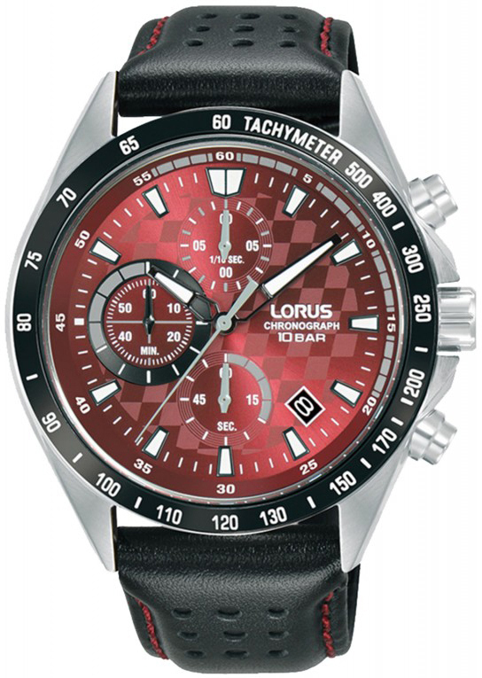 Lorus Herreklokke RM319JX9 Sports Rød/Lær Ø43.5 mm