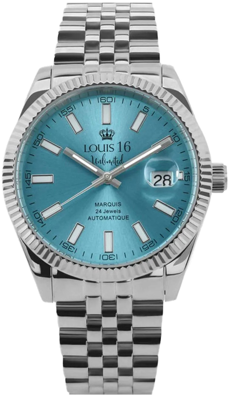 Louis XVI Herreklokke LXVI3021 Marquis Turkis/Stål Ø42 mm