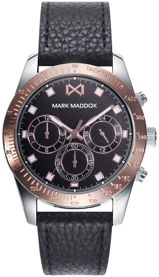 Mark Maddox Herreklokke HC0125-17 Classic Lær Ø42 mm