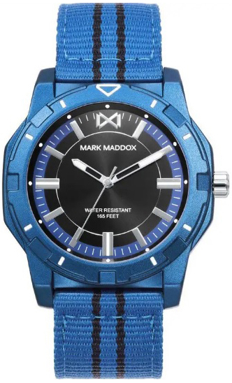 Mark Maddox Herreklokke HC0126-37 Classic Sort/Lær Ø43 mm
