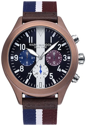 Mark Maddox Herreklokke HC2001-45 Classic Tekstil Ø42 mm